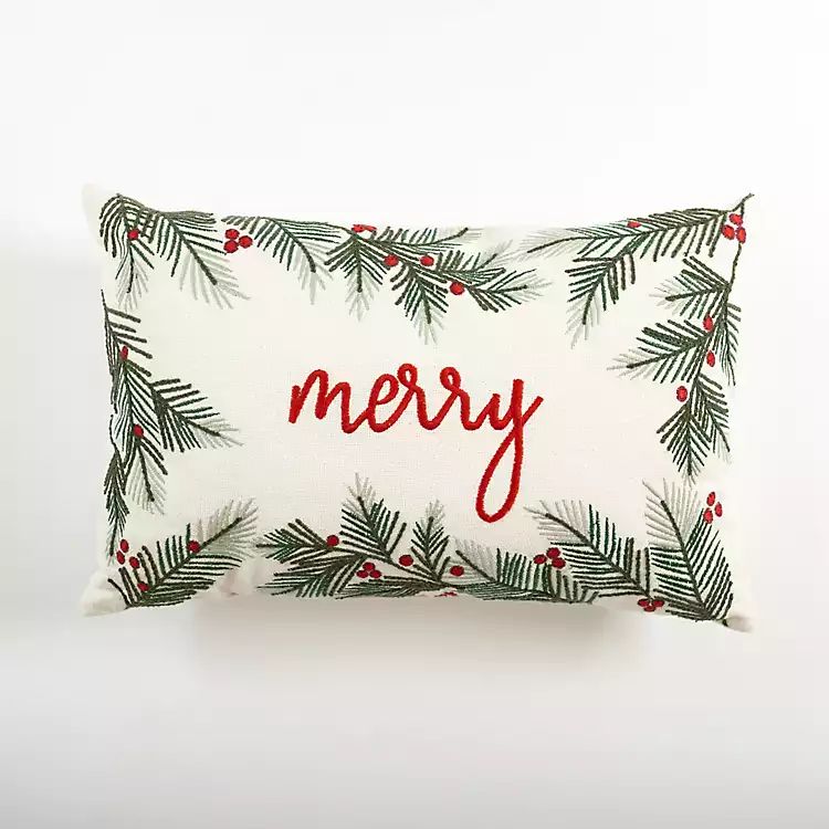 Merry Mistletoe Lumbar Pillow | Kirkland's Home