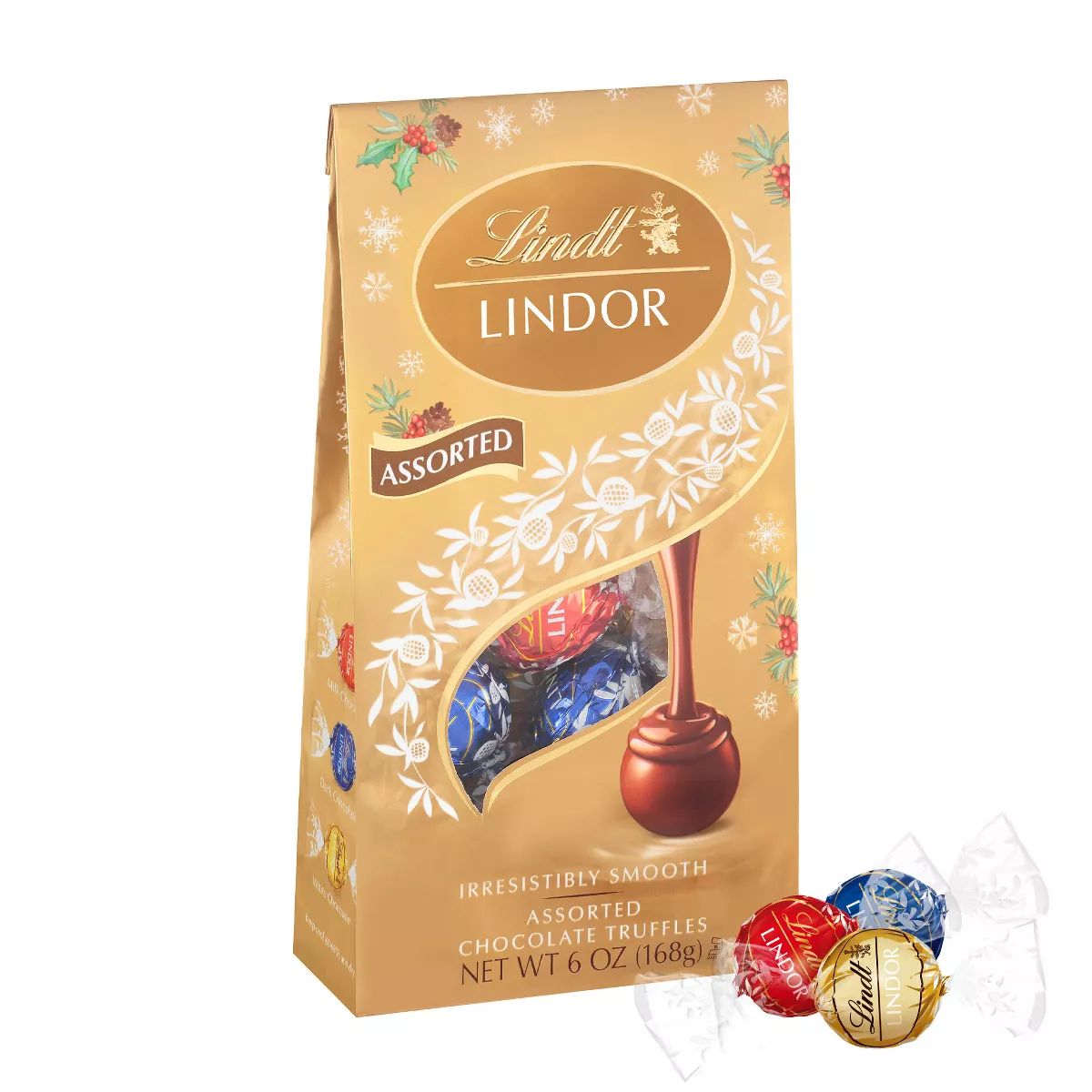 Lindt Lindor Holiday Assorted Chocolate Truffles Bag - 6oz | Target