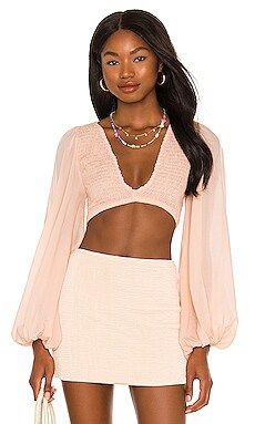 Indah Biru Crop Top in Petal from Revolve.com | Revolve Clothing (Global)