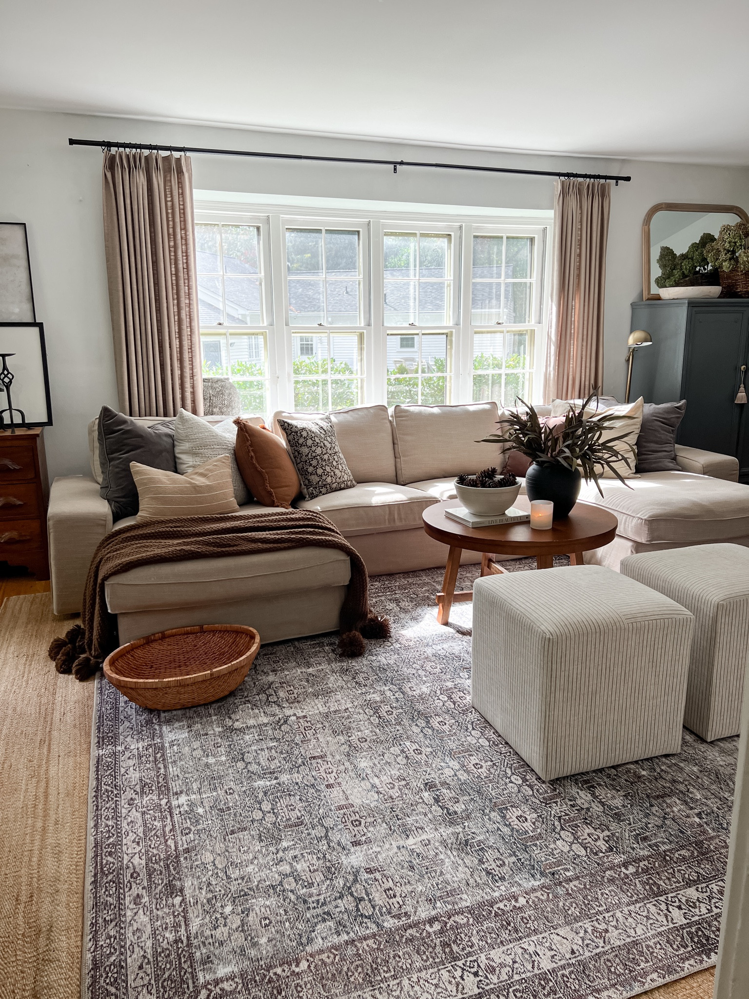 Living room views. Loloi amber interiors Georgie, neutral, organic modern, vintage. Target style, revival rugs, layered home.

#LTKhome