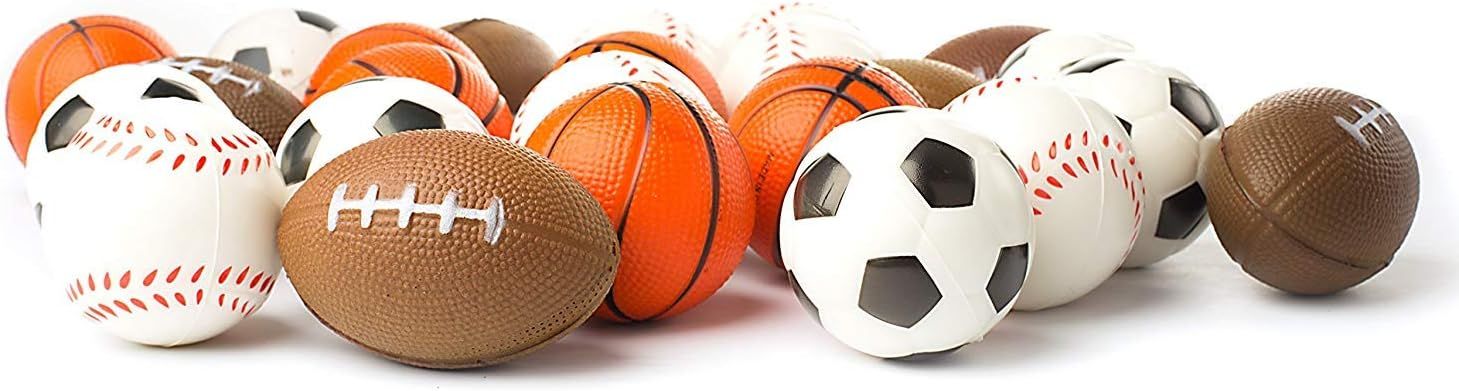 Mini Foam Sports Ball for Kids, Mini Soccer Ball ,Basketball, Football, Baseball 24 Counts by SHX... | Amazon (US)