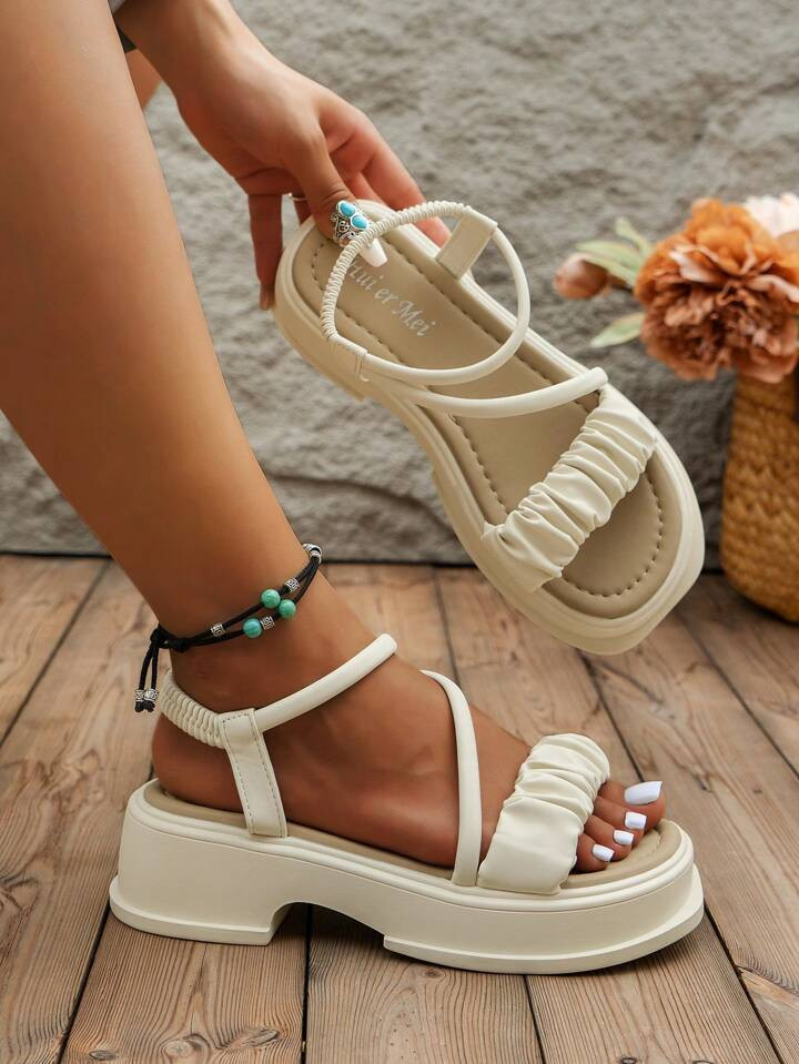 Women's Double Wearing Platform Wedge Sandals, 2023 New Summer Style Beach Sandals, Roman Style O... | SHEIN
