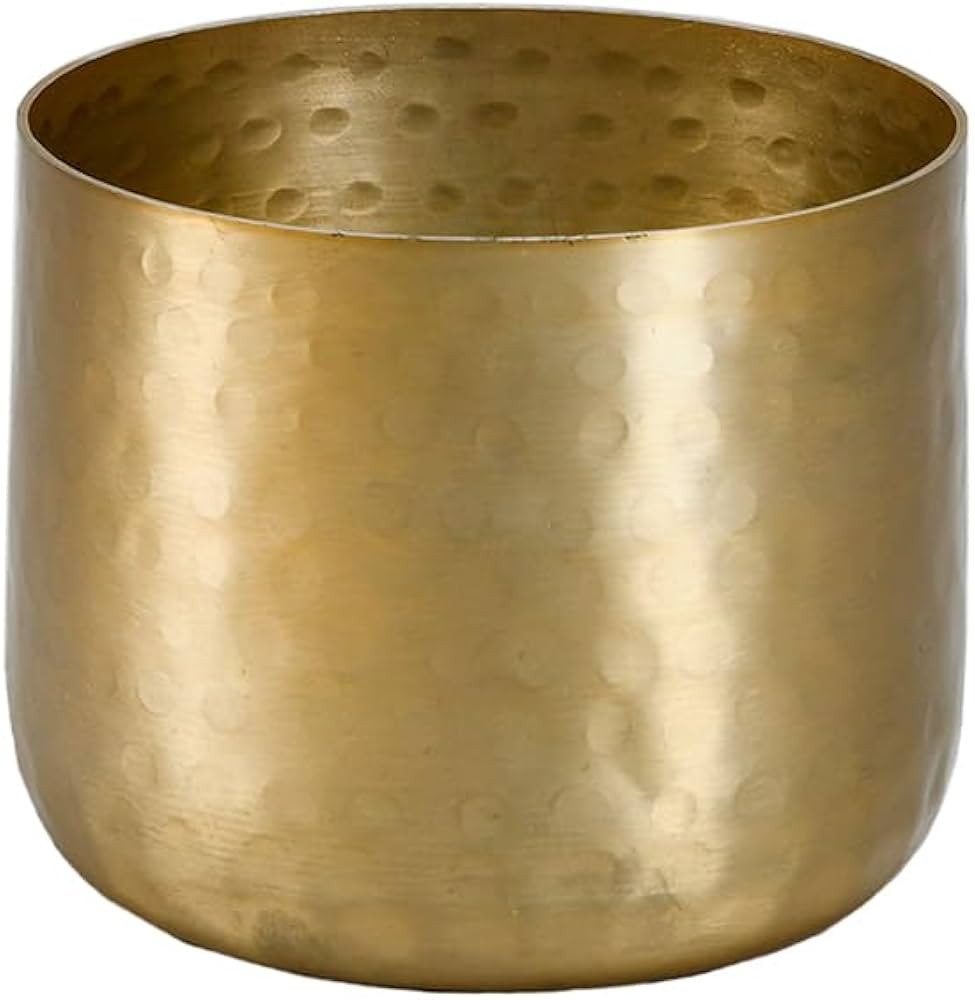 Serene Spaces Living Antique Brass Look Gold Hammered Pots, Indoor Planter Pot, Decorative Accent... | Amazon (US)