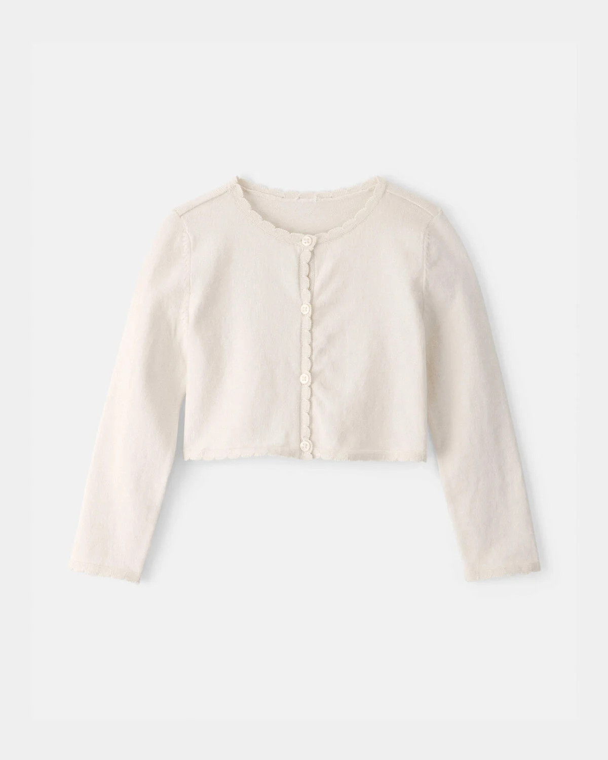 Toddler Girl Pointelle Cardigan Sweater - Cream | Carter's Inc