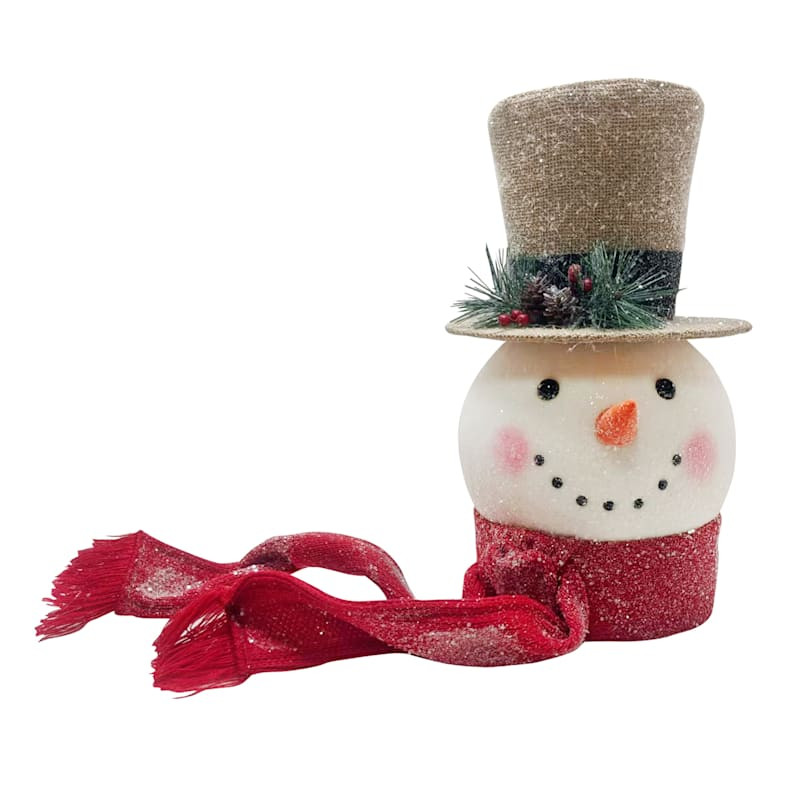 Top Hat Snowman Tree Topper, 14.5" | At Home