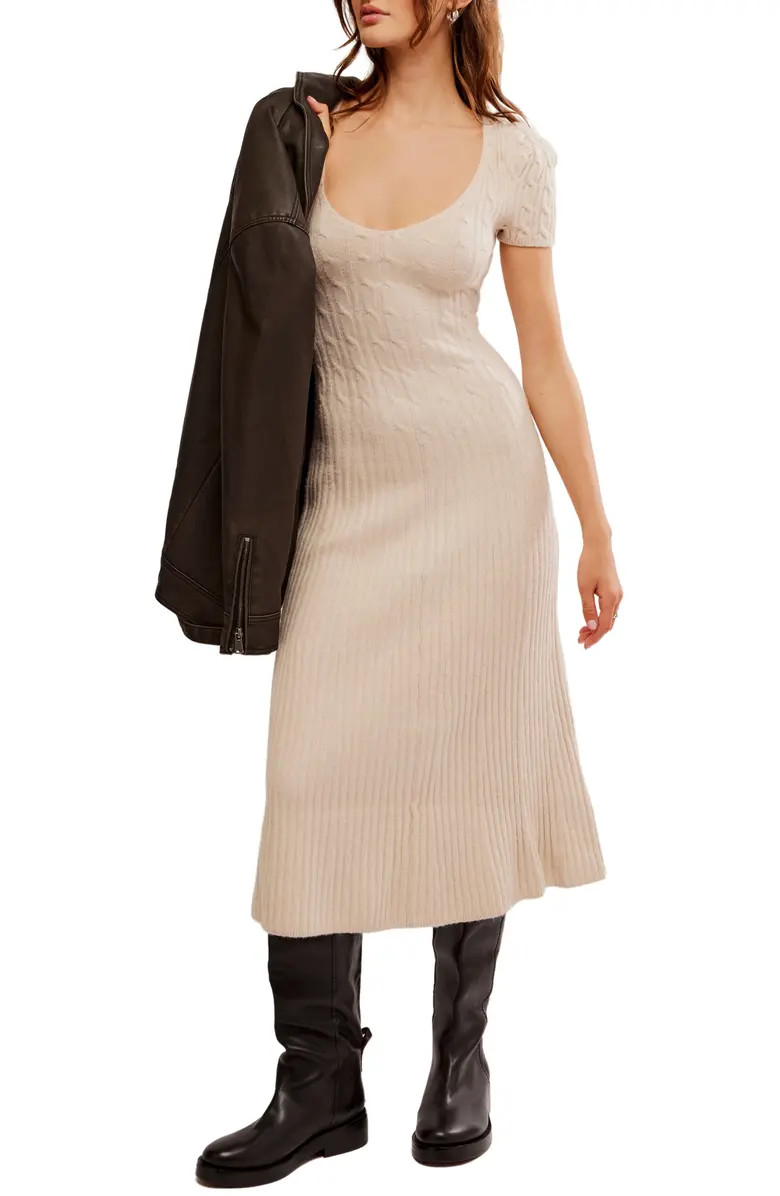 Madsen Short Sleeve Midi Sweater Dress | Nordstrom