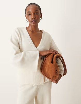 YAS long sleeve knit cardigan in birch - part of a set | ASOS (Global)