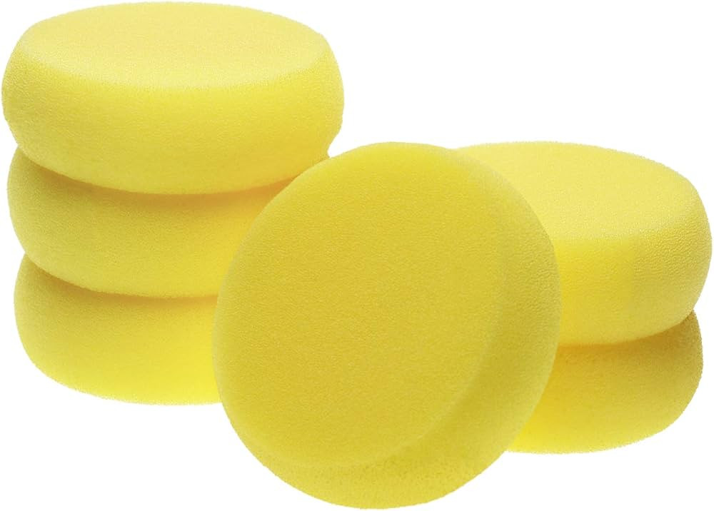 Penta Angel Round Sponges 6pcs 3inch Yellow Painting Sponges Synthetic Artist Sponges Watercolors... | Amazon (US)