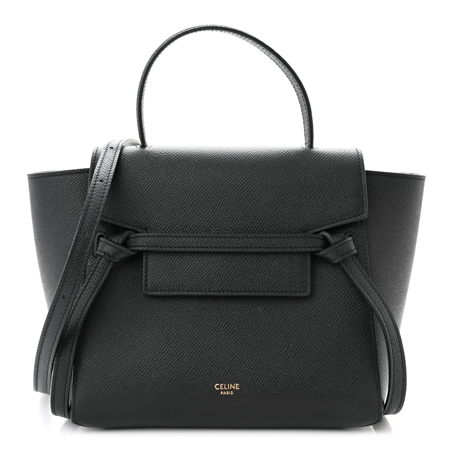 Grained Calfskin Nano Belt Bag Black | FASHIONPHILE (US)