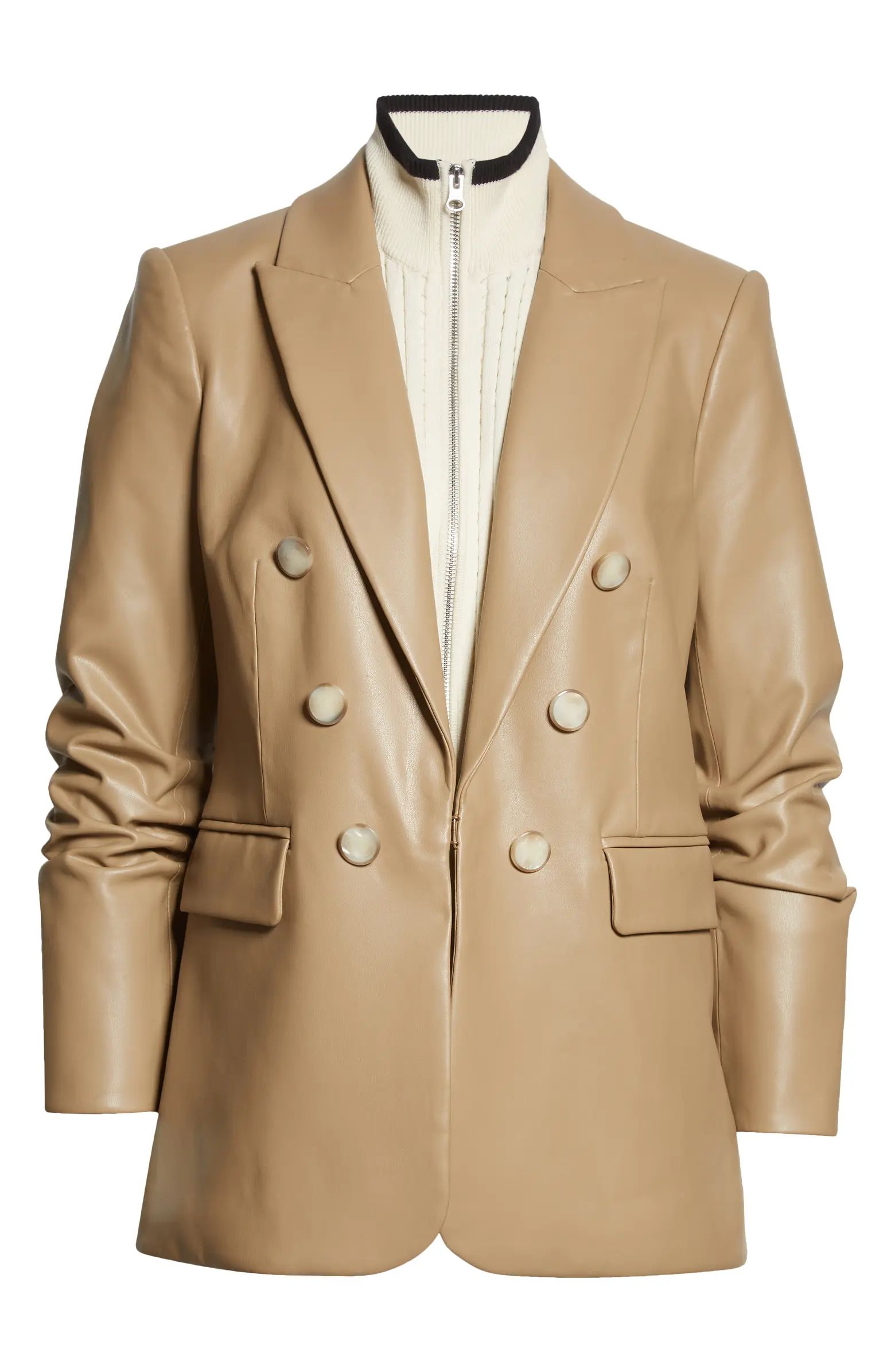 Beacon Faux Leather Dickey Jacket | Nordstrom