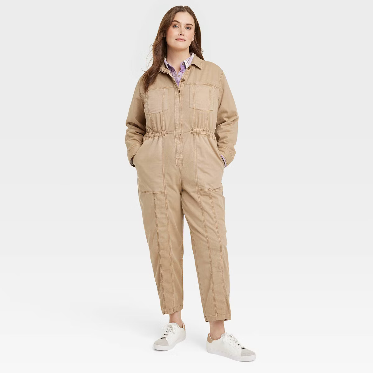 Women's Long Sleeve Button-Front Coveralls - Universal Thread™ | Target