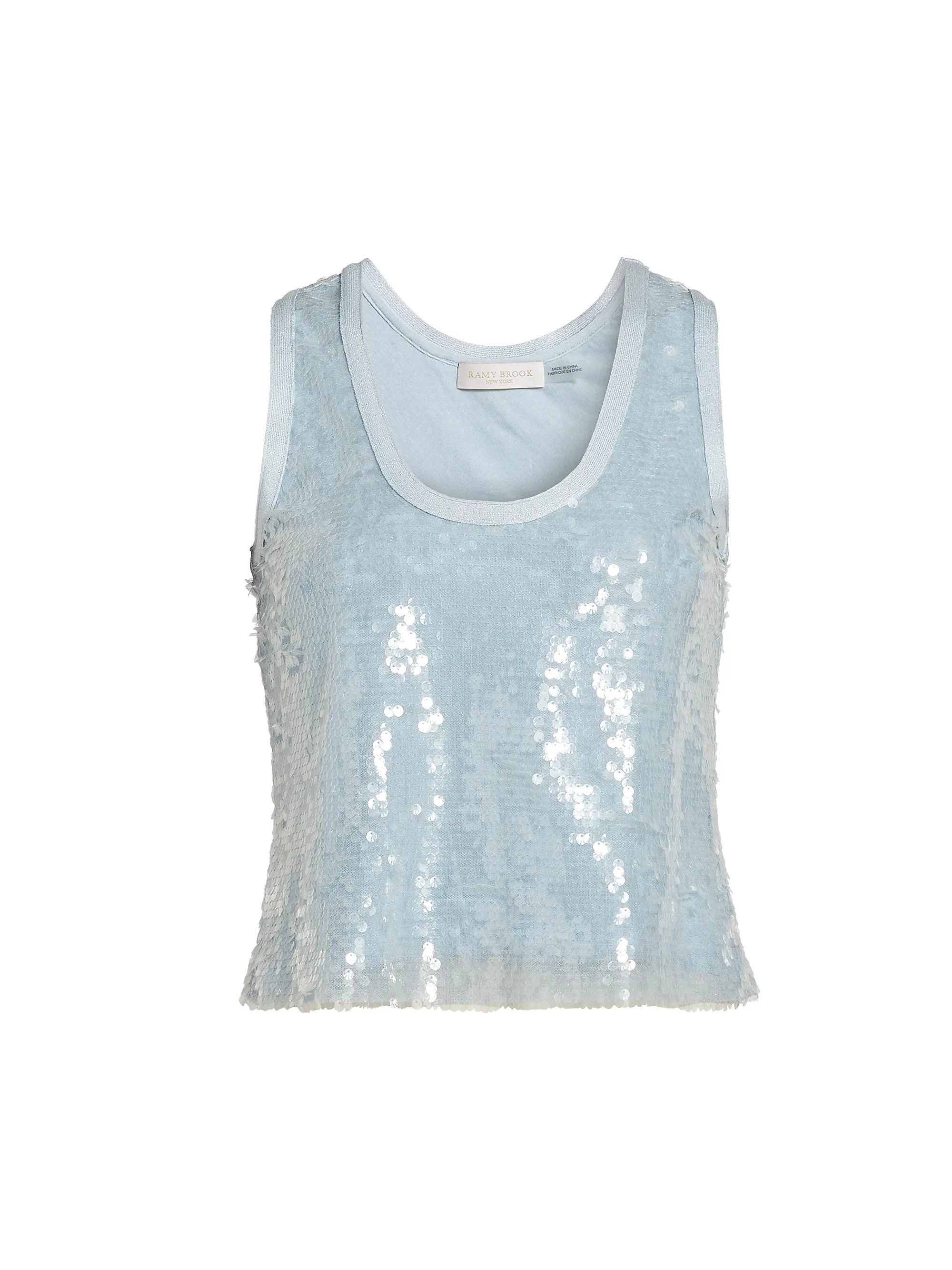 Chelsey Sequin-Embellished Scoopneck Tank | Saks Fifth Avenue