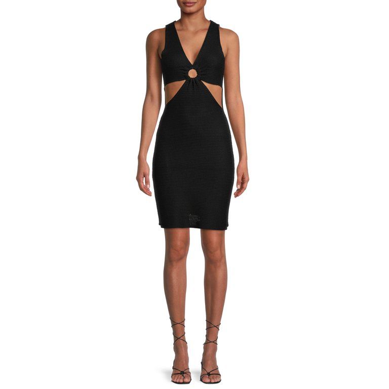 Madden NYC Juniors' Cut Out Ring Detail Crochet Dress - Walmart.com | Walmart (US)