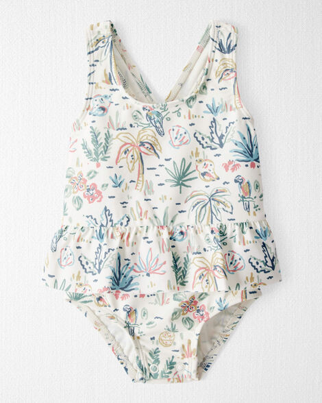Baby Girl Recycled Swimsuit in Tropical Paradise - Little Planet | Carter's | Carter's Inc