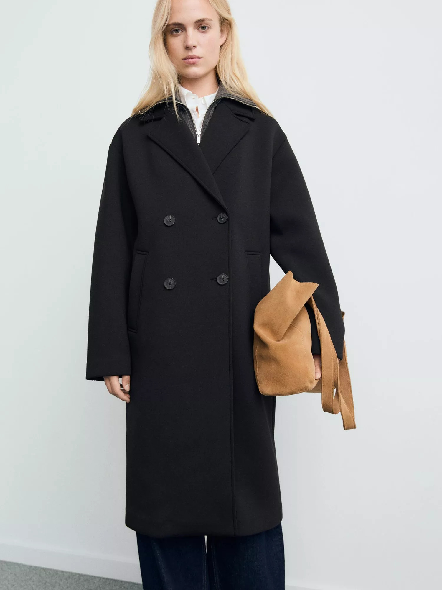 Mango Nero Longline Coat | John Lewis (UK)