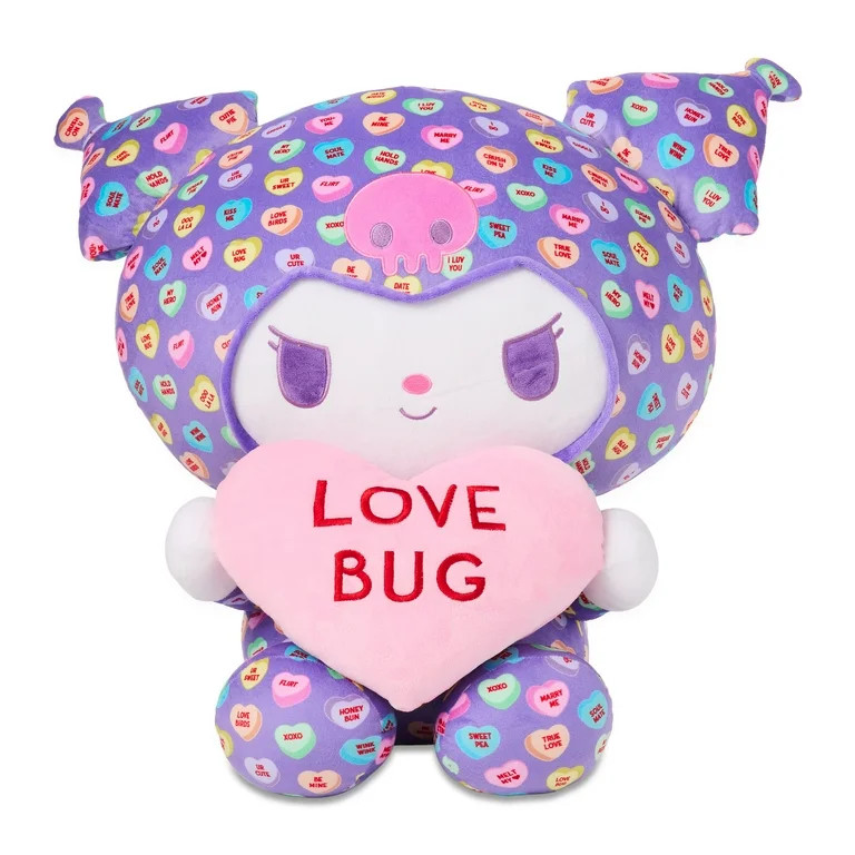 Extra Large 21" Sanrio Kuromi™ Plush in Sweethearts Candy Onesie | Walmart (US)