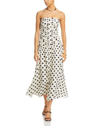 Rue Strapless Polka Dot Dress | Bloomingdale's (US)