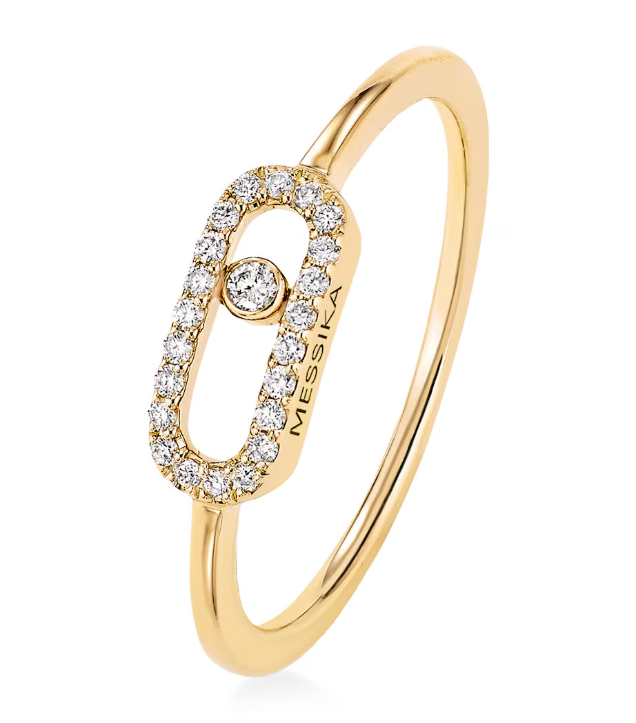 Yellow Gold and Diamond Move Uno Ring | Harrods
