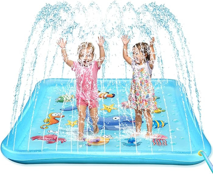 Growsland Splash Pad for Toddlers, Outdoor Sprinkler for Kids, 67" Summer Water Toys Inflatable W... | Amazon (US)