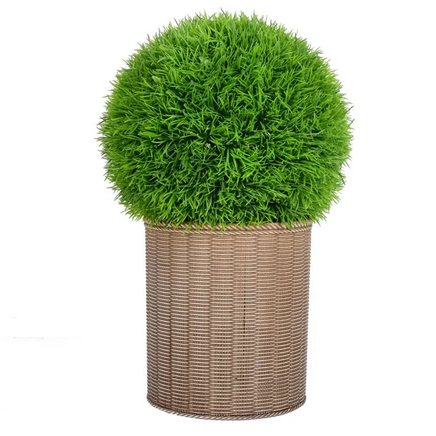Better Homes & Gardens Outdoor Solar 18" Pine Needles Grass Topiary Decor - Walmart.com | Walmart (US)