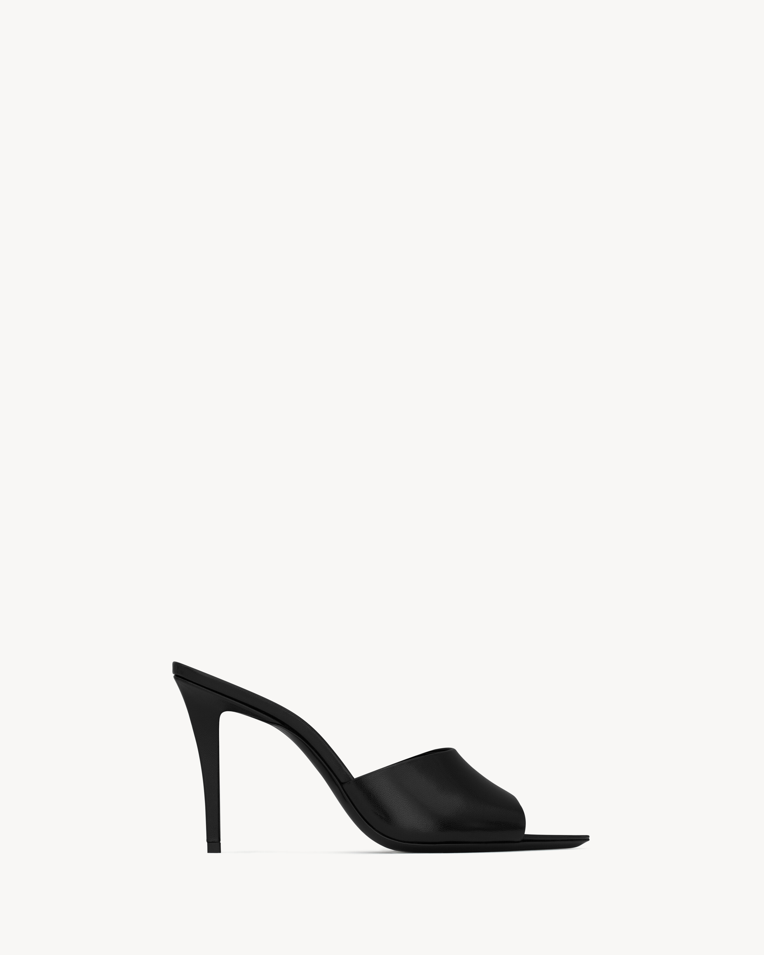 Saint Laurent Romy Mules In Smooth Leather - Black - Women - 37 | Saint Laurent Inc. (Global)