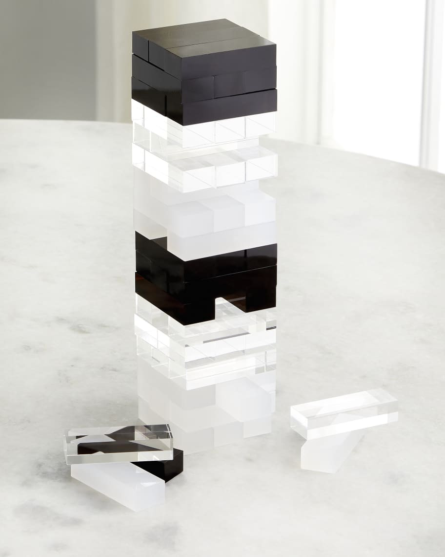 Sunnylife Lucite Jumbling Tower Game | Neiman Marcus