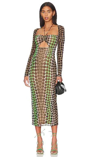 x REVOLVE Zoya Dress in Green Multi Dot | Revolve Clothing (Global)