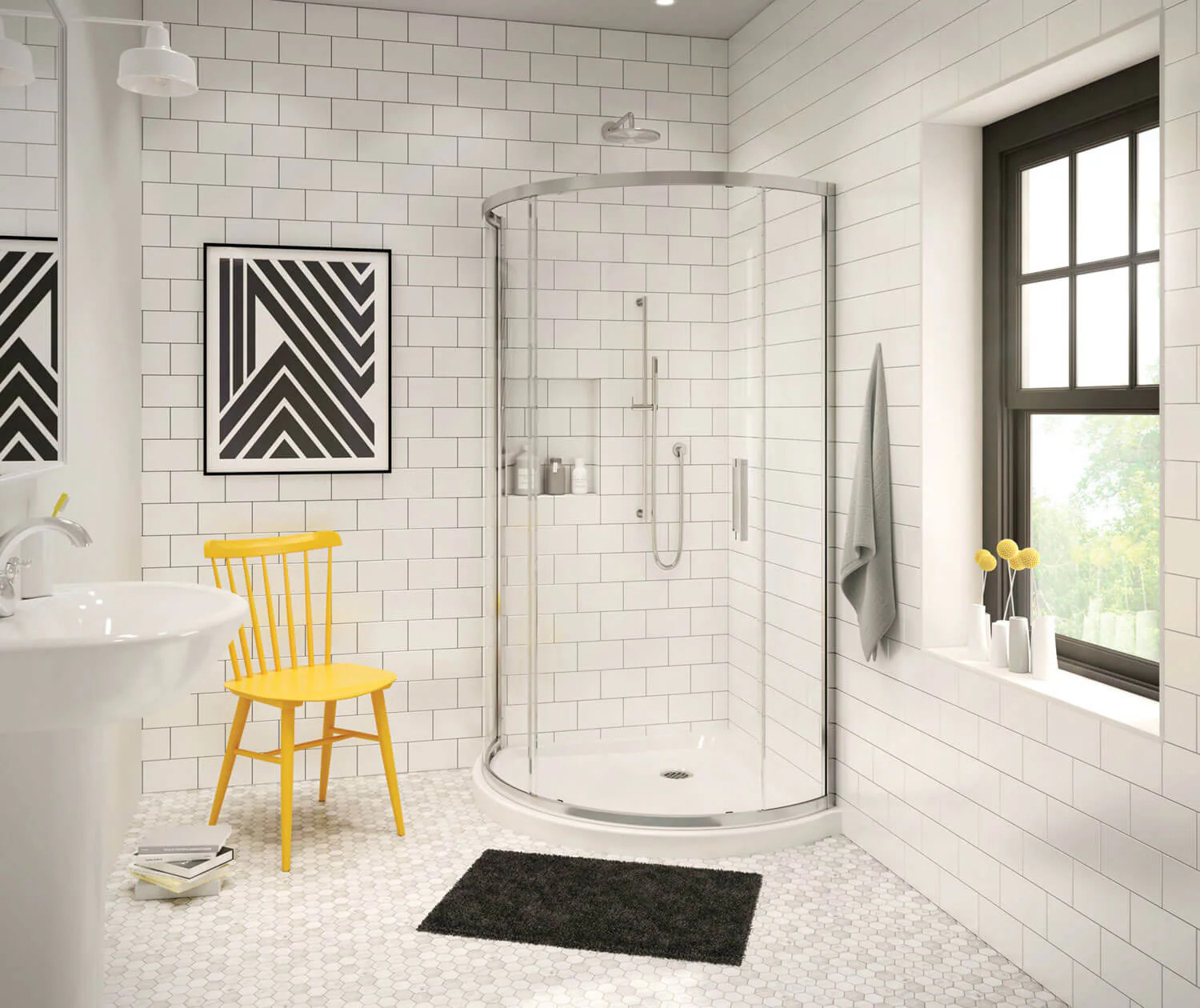 MAAX Radia Chrome 36-in W x 71.5-in H Semi-frameless Clear Glass Sliding Shower door one_size | 137446-900-084-000 | Lowe's