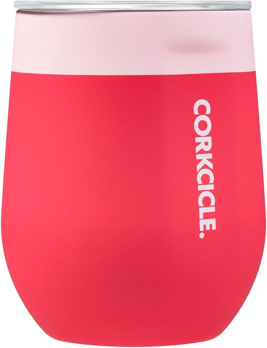 Corkcicle 12 oz Triple-Insulated Stemless Glass (Perfect for Wine) - Color Block Shortcake | Amazon (US)