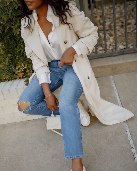 Some key transitional pieces for the perfect fall capsule wardrobe:
Trenchcoat
Nordstrom High waisted Jeans
Chunky White Sneakers

casual outfit, workwear, fall style, fall outfit, fall fashion, trenchcoat, high waisted jeans, white sneakers, #ltkfall #ltkworkwear

#LTKstyletip #LTKunder100 #LTKSeasonal