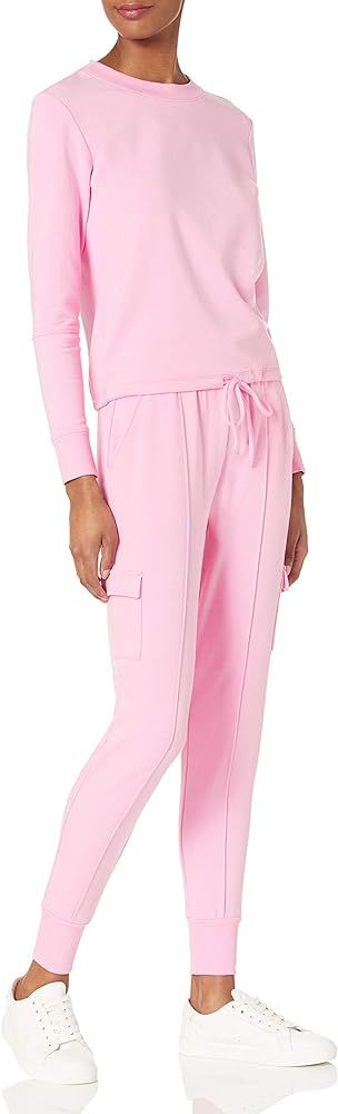 Daily Ritual Women's Terry Cotton and Modal Relaxed-Fit Cropped Long-Sleeve Sweatshirt and Jogger... | Amazon (US)