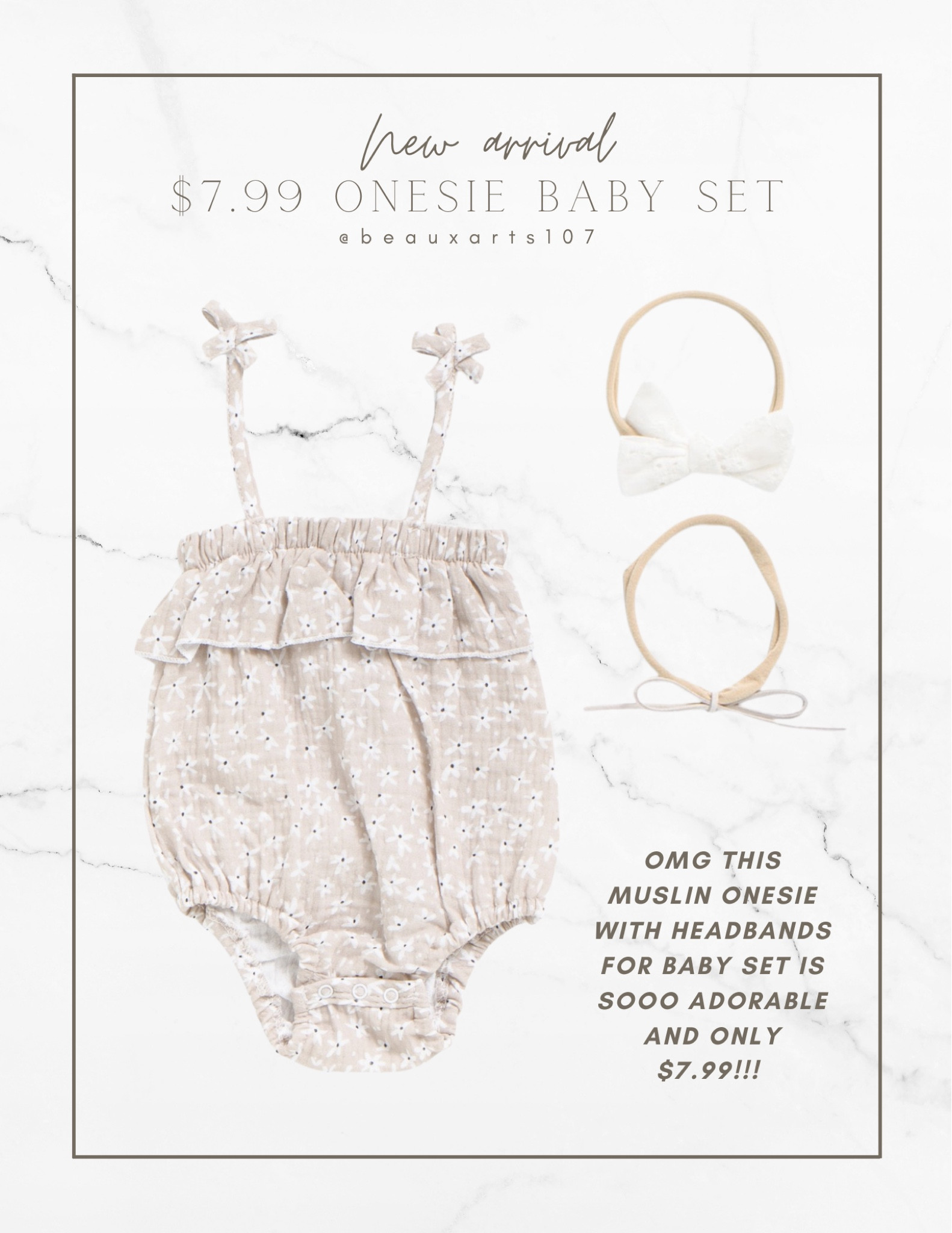 Cute little onesie outfit for you baby girl for under $10!

#LTKunder50

#LTKFind #LTKkids #LTKsalealert