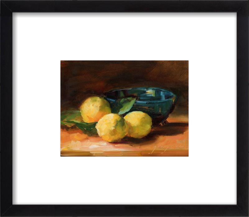Lemons and Blue Bowl | Artfully Walls