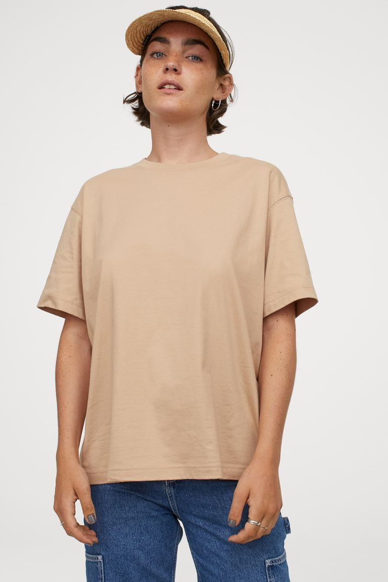 Wide-cut Cotton T-shirt | H&M (US + CA)