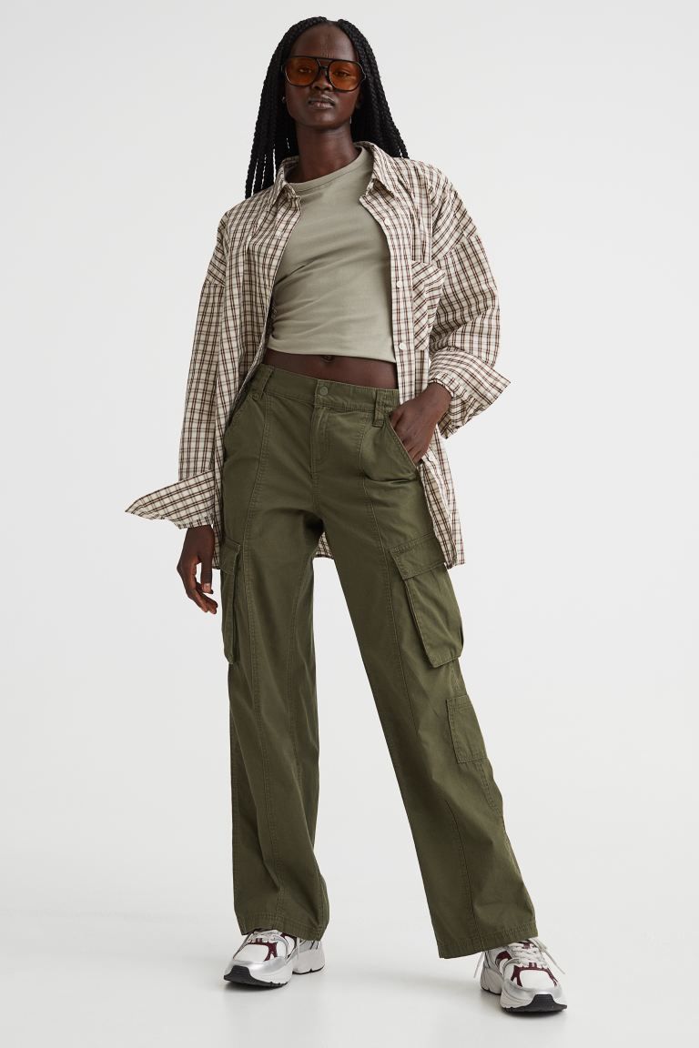 Canvas cargo trousers | H&M (UK, MY, IN, SG, PH, TW, HK)
