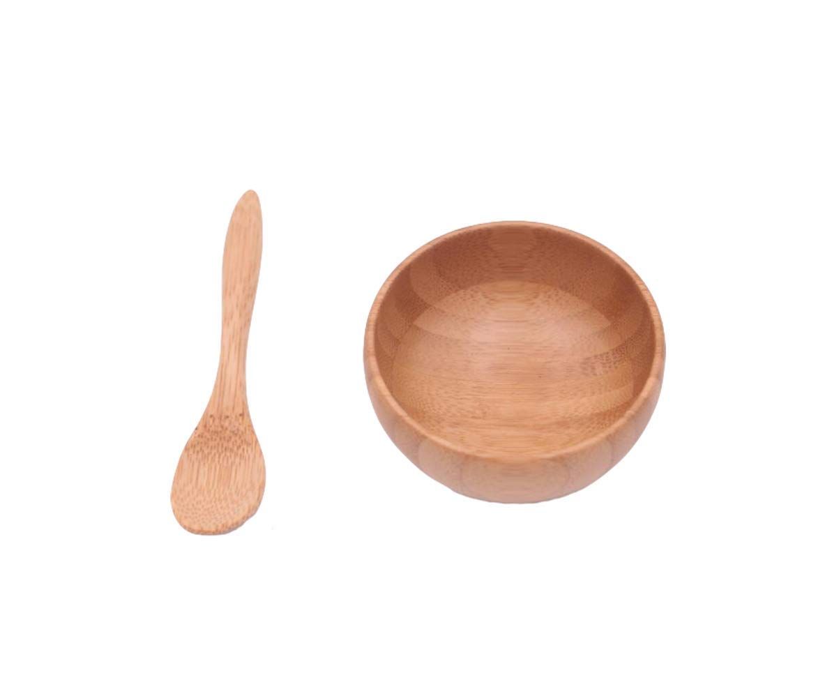 Eco Bamboo Facial Skin Care Mask Bowl Stick Mixing Bowl Spoon Suit Children Bamboo Bowl | Amazon (US)