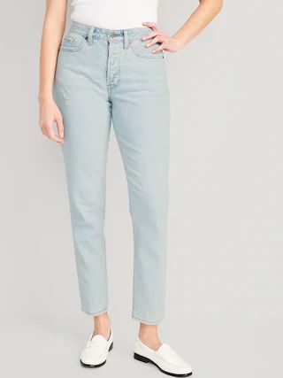 Curvy High-Waisted Button-Fly OG Straight Ankle Jeans for Women | Old Navy (US)