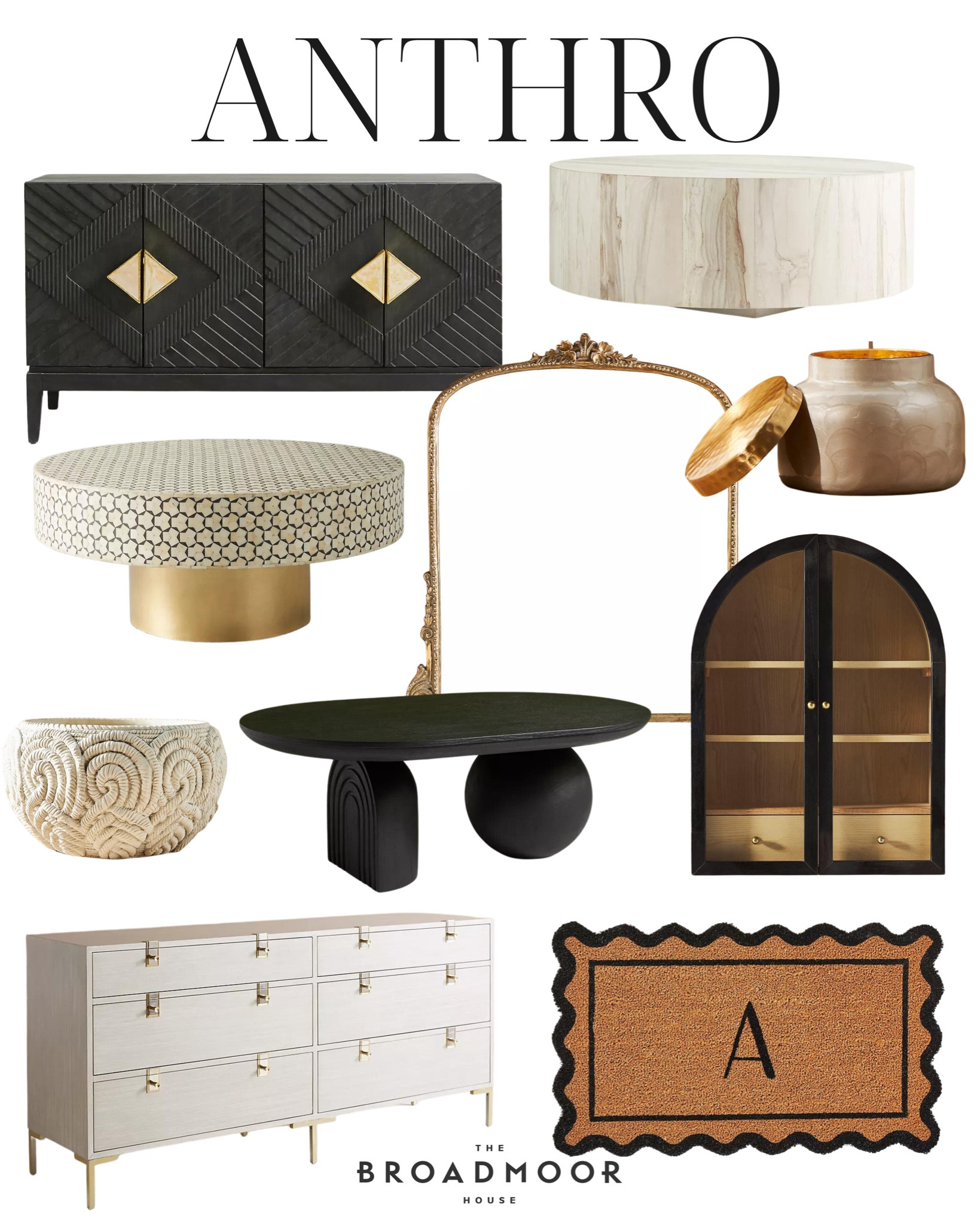 Anthropologie, anthro, Anthropologie home, living room, bedroom, living room furniture, home decor, front porch, door mat, monogram door mat, coffee table, dresser, sideboard, Capri blue candle, vase, planter

#LTKFind #LTKhome #LTKstyletip