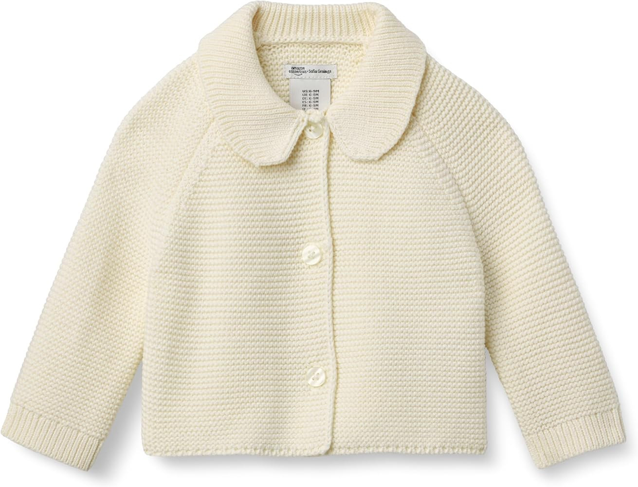 Amazon Essentials x Sofia Grainge Unisex Toddlers and Babies' Peter Pan Collar Sweater Jacket | Amazon (US)