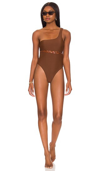 Adaire One Piece in Chocolate Brown | Revolve Clothing (Global)