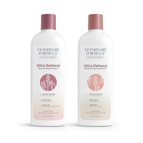 Veterinary Formula Ultra Oatmeal Dog Shampoo and Conditioner Bundle for Dogs, Cats, Horses – Smart Coat Complex Moisturizing with Colloidal Oatmeal & Jojoba and Long-Lasting Scent, 2 x 17 FL Oz | Amazon (US)