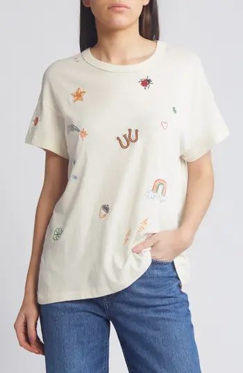 Embroidered Boxy Cotton T-Shirt | Nordstrom