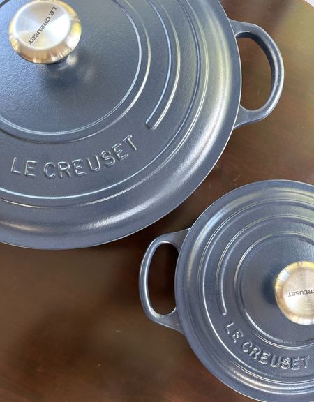 My new Le Creuset in matte navy! I love this timeless color and wasn’t a  fan of the ombré options. 

Cookware // enameled cast iron // chef’s oven // saucepan // Dutch oven

#LTKsalealert #LTKGiftGuide #LTKhome