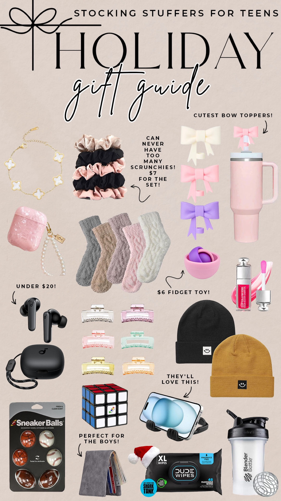 Holiday gift guide: stocking stuffers for teens! 

#holidaygiftguide

Teen stocking stuffers. Amazon stocking stuffers. Stocking stuffers for teen girls. Stocking stuffers for teen boys  

#LTKFindsUnder50 #LTKGiftGuide #LTKHoliday