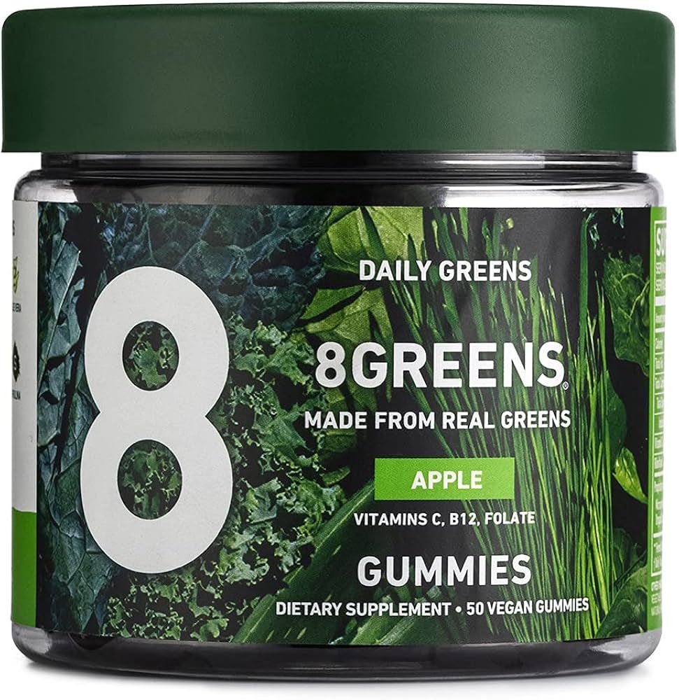 8Greens Daily Apple Gummies - Superfood - Super Greens, Greens Powder in a Gummy. Vitamins, Vegan... | Amazon (US)