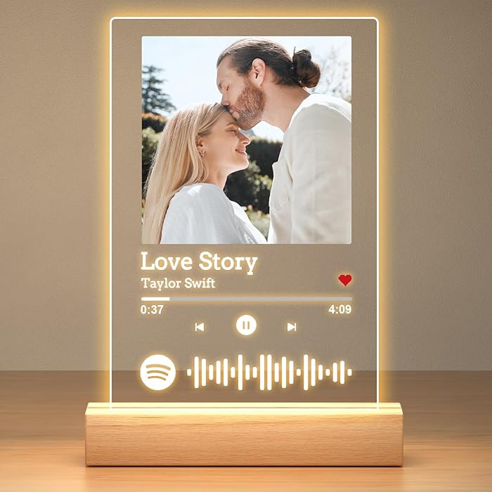 Custom Spotify Plaque, Customized Music Spotify Song Plaque, Custom Picture Frames with Photo, Pe... | Amazon (US)