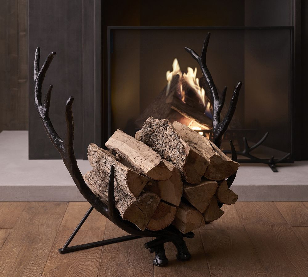 Bronze Antler Fireplace Log Holder | Pottery Barn (US)