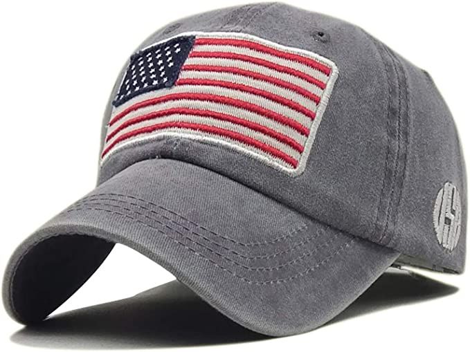 LOKIDVE Men's USA American Flag Baseball Cap Embroidered Polo Style Military Army Trucker Hat | Amazon (US)
