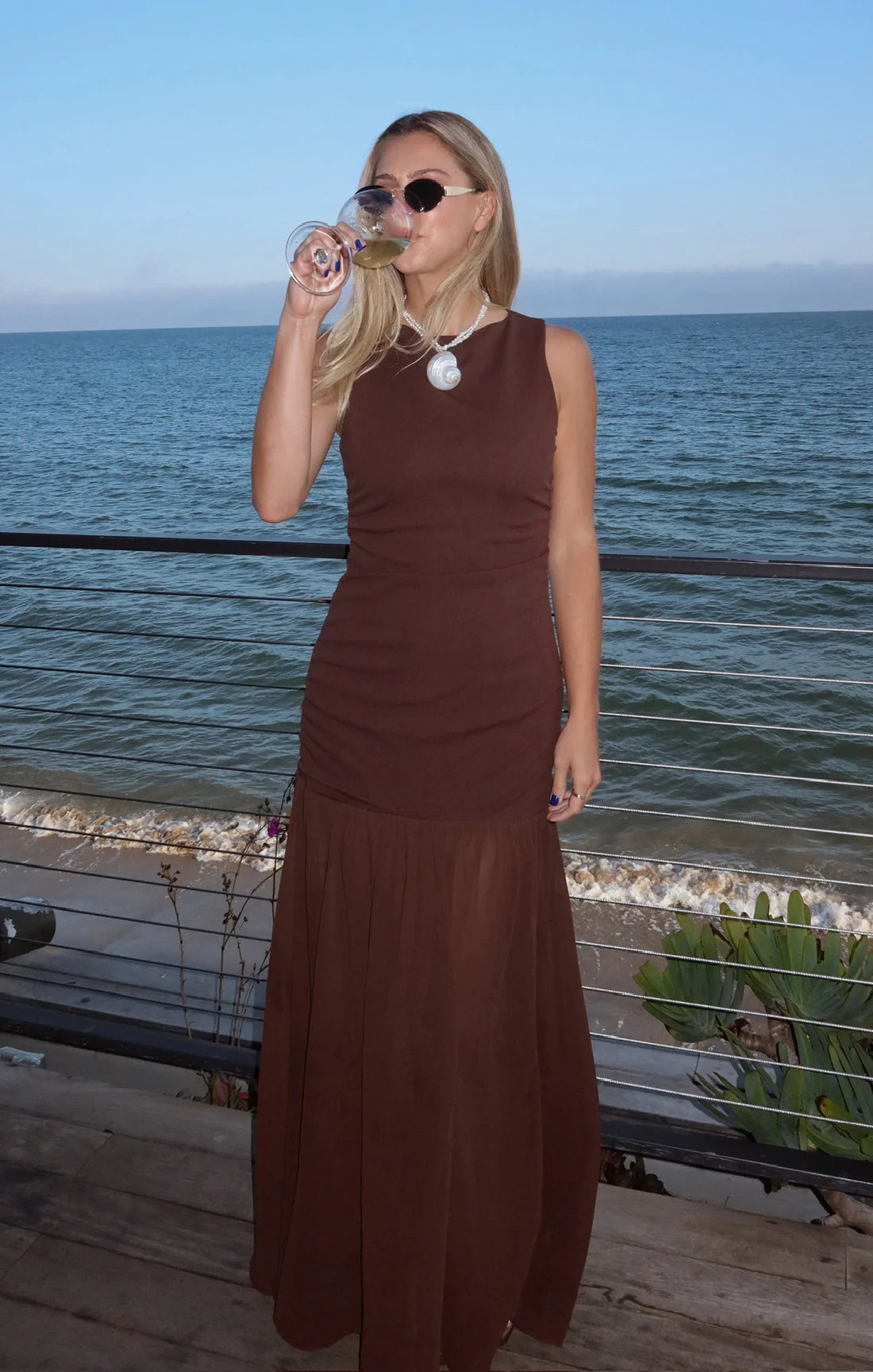 Aria Maxi Dress ~ Chocolate Stretch Chiffon | Show Me Your Mumu