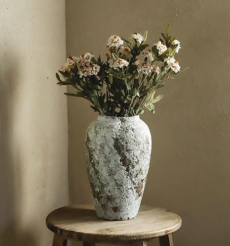 YSNCIDAN Rustic Ceramic Flower Large Vase, Vintage Floor Tall Vase Farmhouse Decor for Living Roo... | Amazon (US)